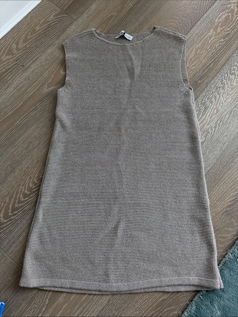 Zara Sleeveless Knit Shift Dress in Taupe